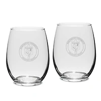 Marymount Saints Team Graphic Two-Piece 15oz. Stemless Wine Glass Set