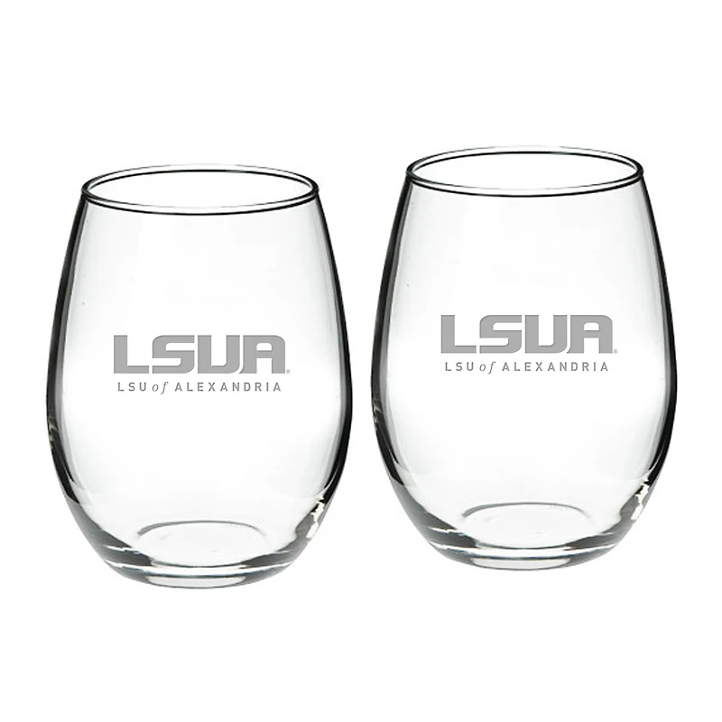 LSUA Generals Team Design Two-Piece 21oz. Stemless Wine Glass Set