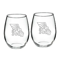 Missouri Western State Griffons Team Design Two-Piece 21oz. Stemless Wine Glass Set