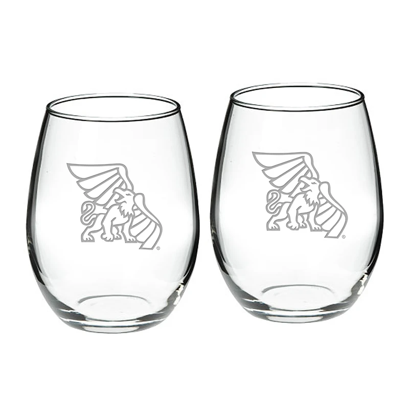 Missouri Western State Griffons Team Design Two-Piece 21oz. Stemless Wine Glass Set