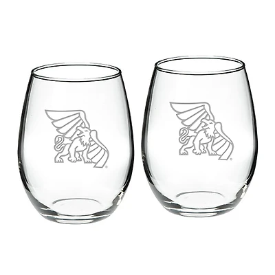 Missouri Western State Griffons Team Design Two-Piece 21oz. Stemless Wine Glass Set