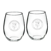 Marymount Saints Team Graphic Two-Piece 21oz. Stemless Wine Glass Set