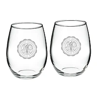 Oakwood University Ambassadors Team Design Two-Piece 21oz. Stemless Wine Glass Set
