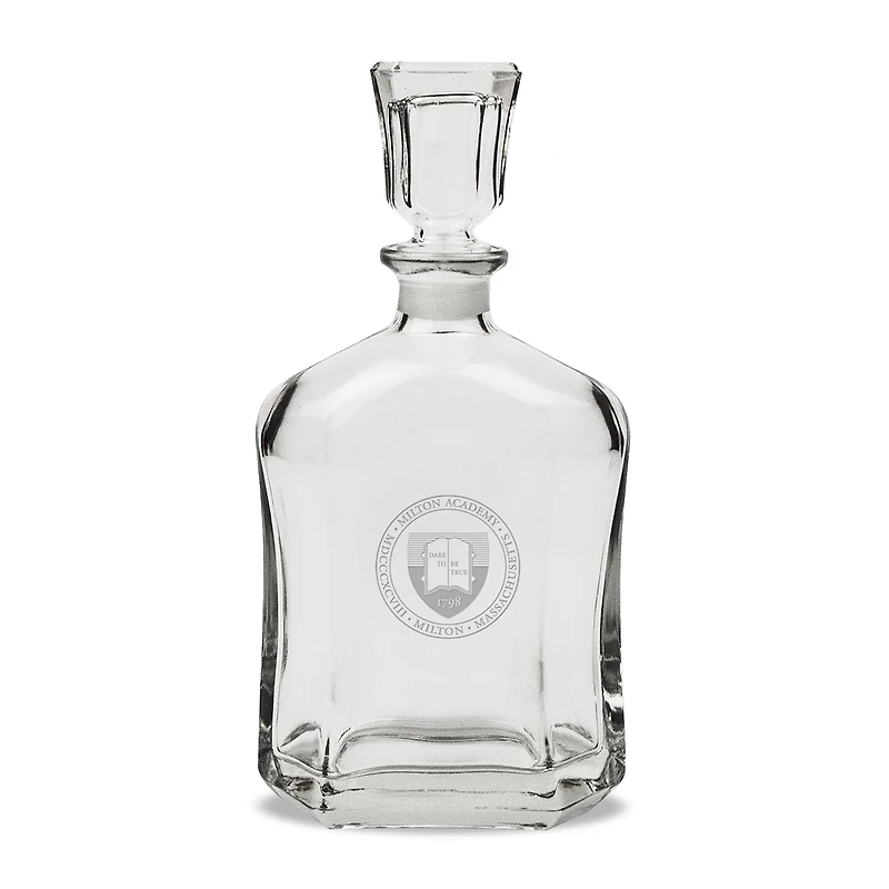 Milton Academy Mustangs Team Design 23.75oz. Crystal Whiskey Decanter