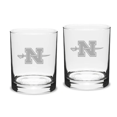 Nicholls State Colonels Team Design 14oz. Classic Double Old Fashion Glass Set