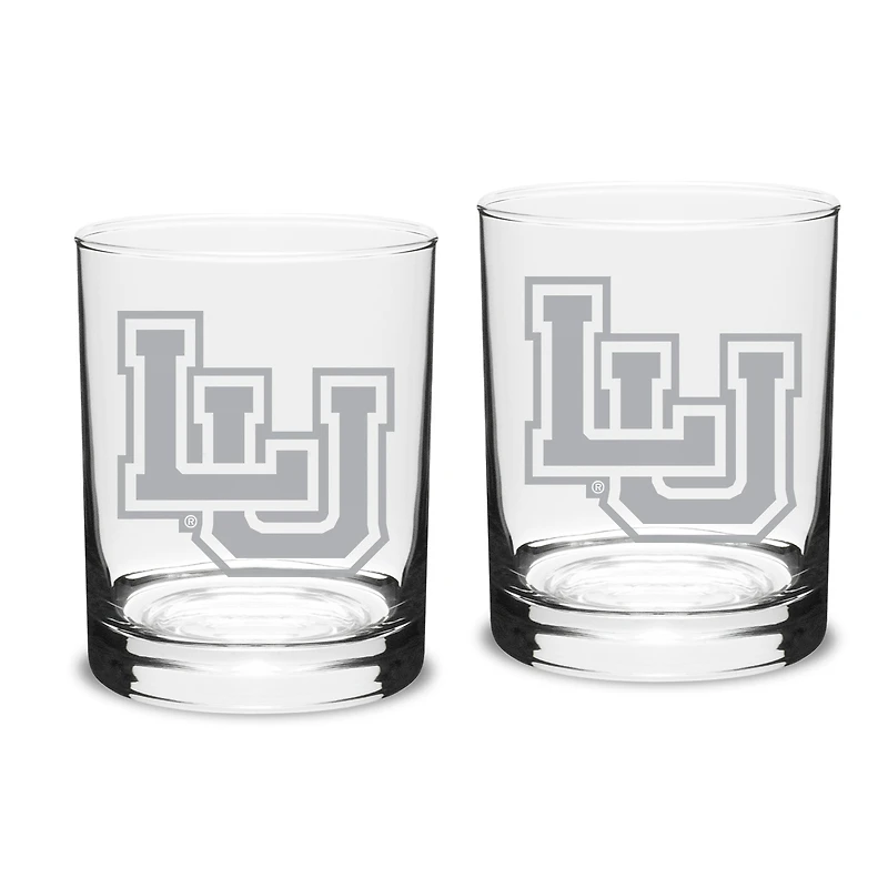 Lamar Cardinals Team Design 14oz. Classic Double Old Fashion Glass Set