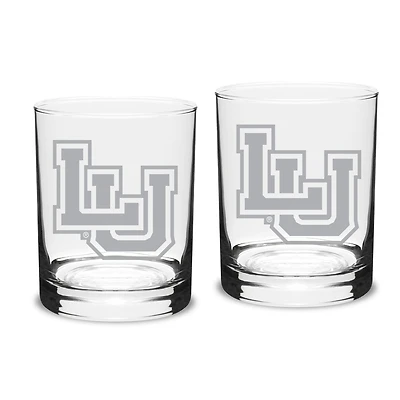 Lamar Cardinals Team Design 14oz. Classic Double Old Fashion Glass Set