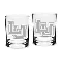 Lamar Cardinals Team Design 14oz. Classic Double Old Fashion Glass Set