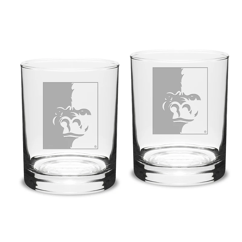 Pittsburg State Gorillas Team Design 14oz. Classic Double Old Fashion Glass Set
