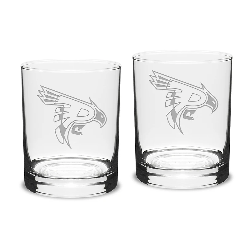 Pierce College Raiders Team Design 14oz. Classic Double Old Fashion Glass Set