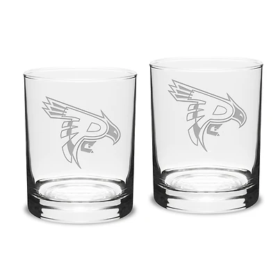 Pierce College Raiders Team Design 14oz. Classic Double Old Fashion Glass Set