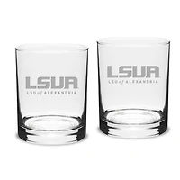 LSUA Generals Team Design 14oz. Classic Double Old Fashion Glass Set