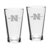Nicholls State Colonels Team Design Two-Piece 16oz. Classic Pub Glass Set