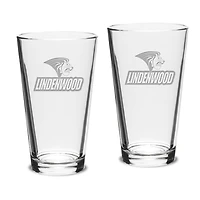 Lindenwood Lions Team Design Two-Piece 16oz. Classic Pub Glass Set
