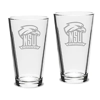 Northeastern State Riverhawks Team Design Two-Piece 16oz. Classic Pub Glass Set