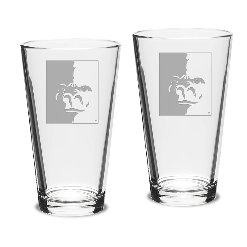 Pittsburg State Gorillas Team Design Two-Piece 16oz. Classic Pub Glass Set