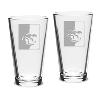 Pittsburg State Gorillas Team Design Two-Piece 16oz. Classic Pub Glass Set
