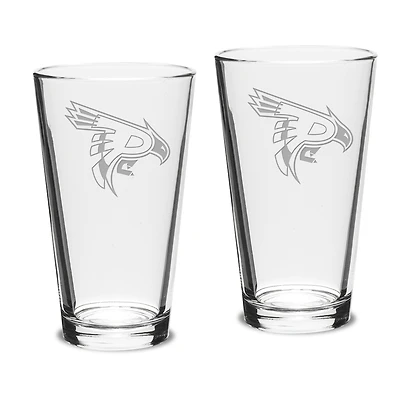 Pierce College Raiders Team Design Two-Piece 16oz. Classic Pub Glass Set