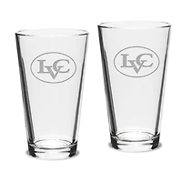 Lebanon Valley College Team Design Two-Piece 16oz. Classic Pub Glass Set