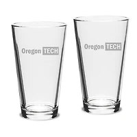 Oregon Tech Hustlin' Owls Team Design Two-Piece 16oz. Classic Pub Glass Set