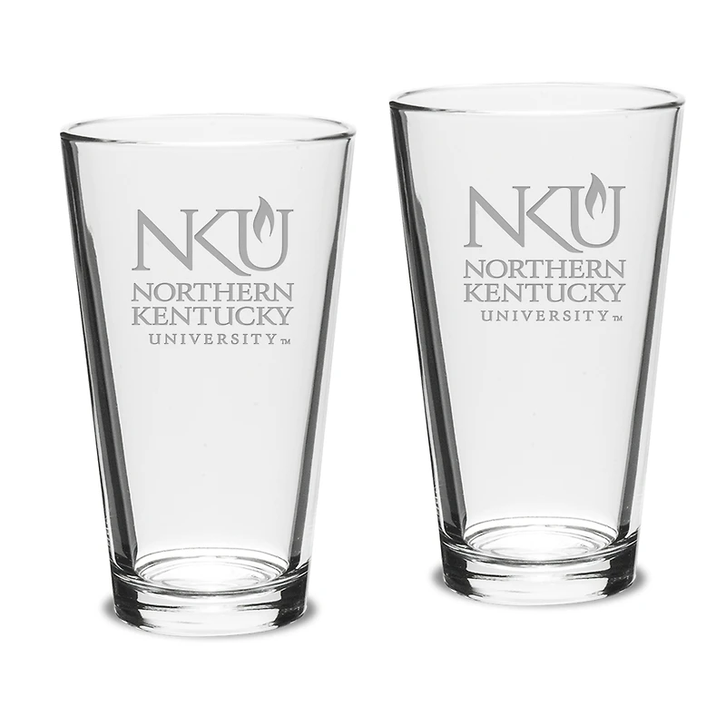 Northern Kentucky University Norse Team Design Two-Piece 16oz. Classic Pub Glass Set