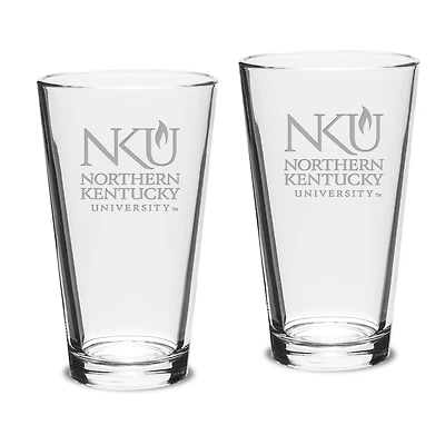 Northern Kentucky University Norse Team Design Two-Piece 16oz. Classic Pub Glass Set