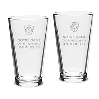 Notre Dame of Maryland Gators Team Design Two-Piece 16oz. Classic Pub Glass Set