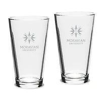 Moravian Greyhounds Team Design Two-Piece 16oz. Classic Pub Glass Set