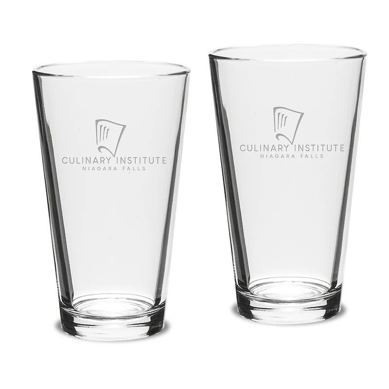 Niagara Falls Culinary Institute Team Design Two-Piece 16oz. Classic Pub Glass Set