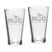Houston Community College Team Design Two-Piece 16oz. Classic Pub Glass Set