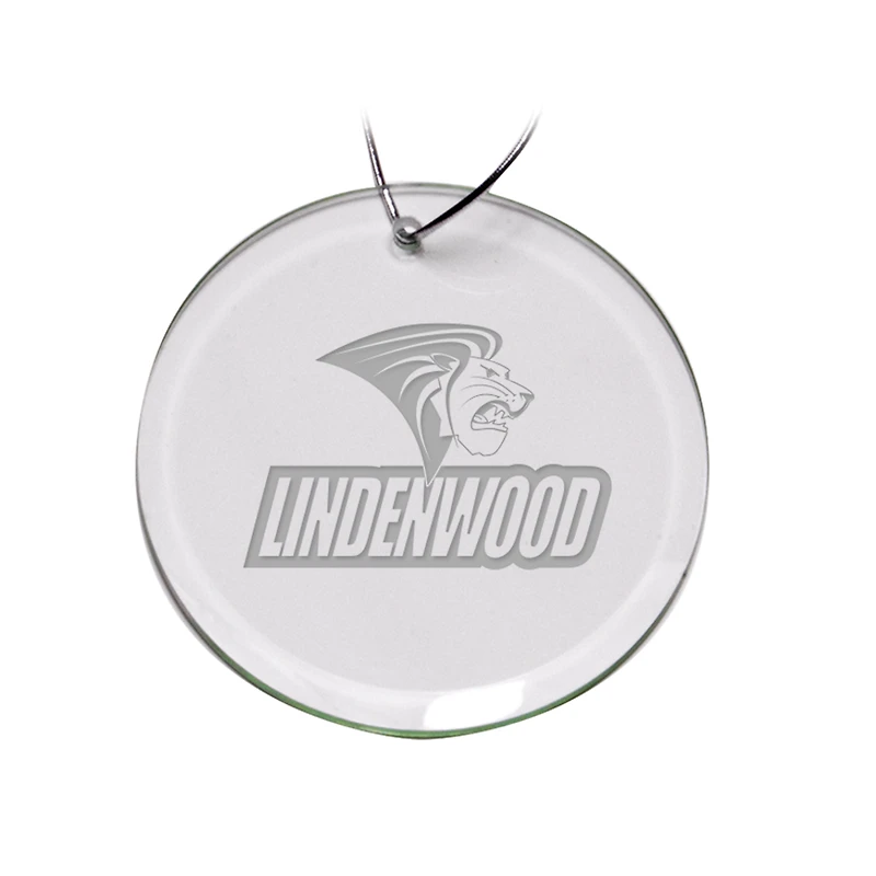 Lindenwood Lions Primary Logo 3'' Round Glass Ornament