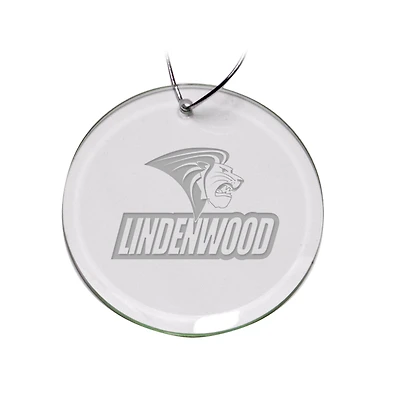 Lindenwood Lions Primary Logo 3'' Round Glass Ornament