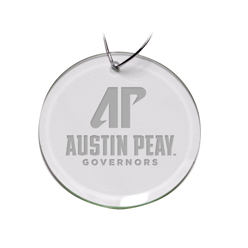 Austin Peay State Governors Primary Logo 3'' Round Glass Ornament