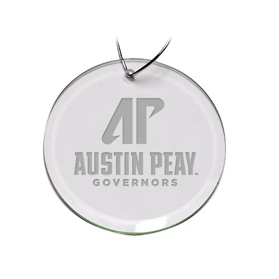 Austin Peay State Governors Primary Logo 3'' Round Glass Ornament