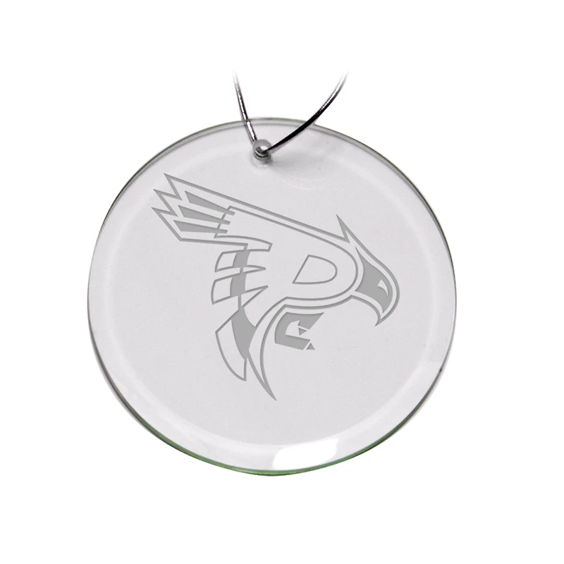 Pierce College Raiders Primary Logo 3'' Round Glass Ornament