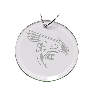 Pierce College Raiders Primary Logo 3'' Round Glass Ornament