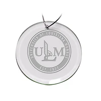 ULM Warhawks Primary Logo 3'' Round Glass Ornament