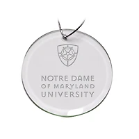 Notre Dame of Maryland Gators Primary Logo 3'' Round Glass Ornament