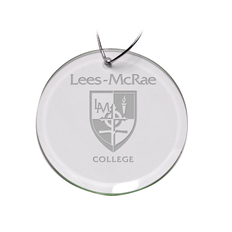 Lees-McRae Bobcats Primary Logo 3'' Round Glass Ornament