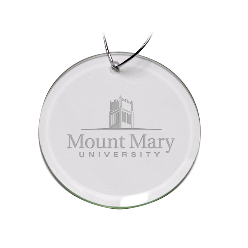 Mount Mary Blue Angels Primary Logo 3'' Round Glass Ornament