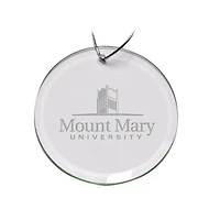 Mount Mary Blue Angels Primary Logo 3'' Round Glass Ornament