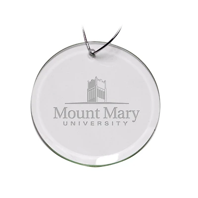 Mount Mary Blue Angels Primary Logo 3'' Round Glass Ornament