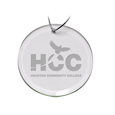 Houston Community College Primary Logo 3'' Round Glass Ornament