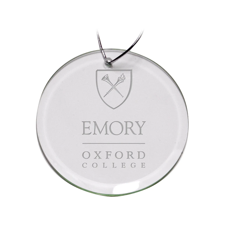 Oxford College Primary Logo 3'' Round Glass Ornament