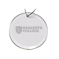 Nazareth College Golden Flyers Primary Logo 3'' Round Glass Ornament
