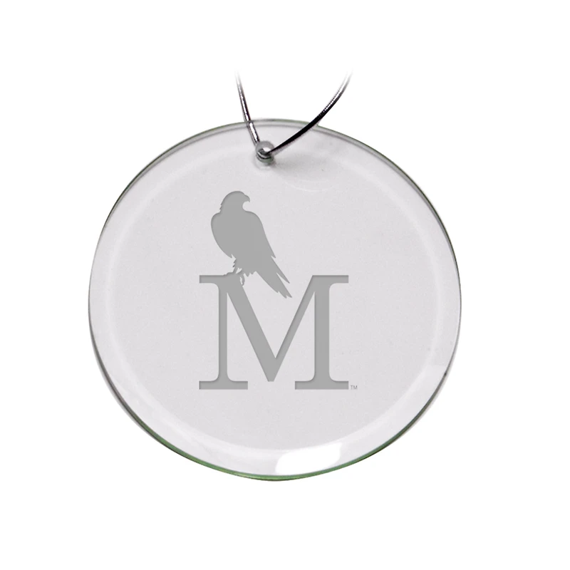 Montevallo Falcons Primary Logo 3'' Round Glass Ornament