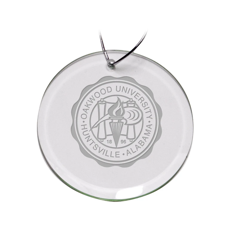Oakwood University Ambassadors Primary Logo 3'' Round Glass Ornament