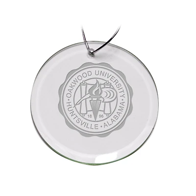 Oakwood University Ambassadors Primary Logo 3'' Round Glass Ornament