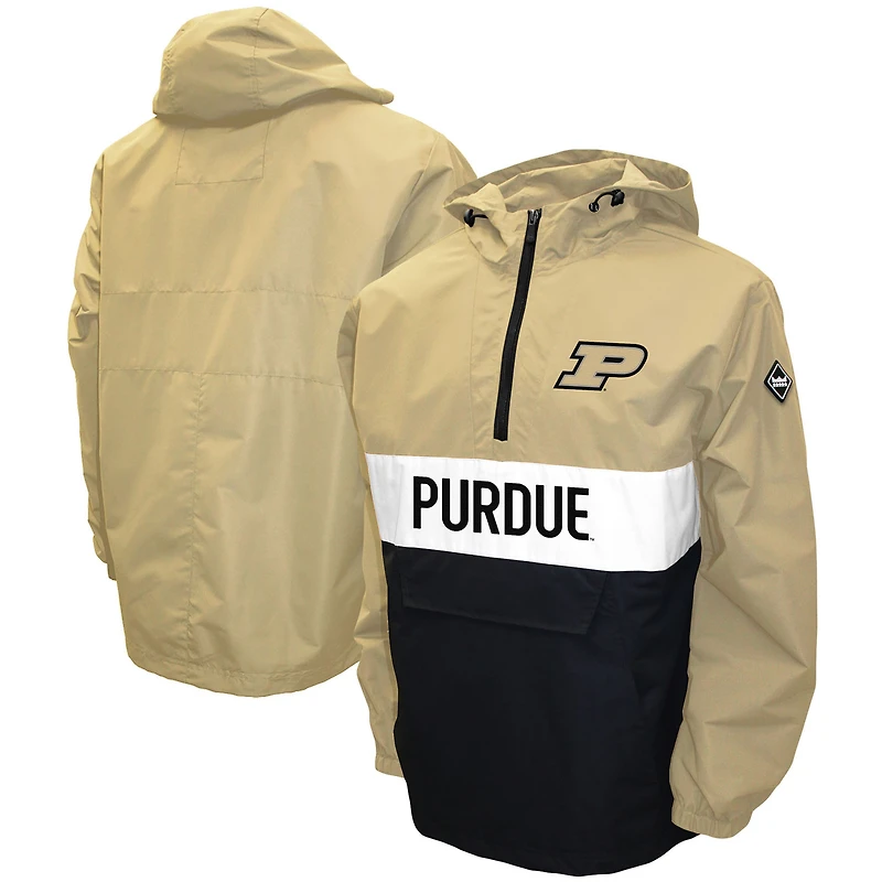 Men's Franchise Club Gold Purdue Boilermakers Alpha Anorak Half-Zip Jacket