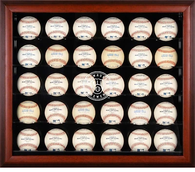 Milwaukee Brewers Mahogany Framed 30-Ball 2020-Present Logo Display Case